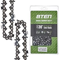 8TEN Full Chisel Skip Tooth Chainsaw Chain 36 Inch .063 3/8 115DL