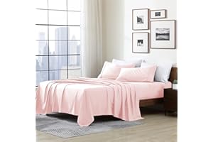 Cathay Home 4 Pieces Classic Sheet Set, Ultra Soft, Breathable, Hypoallergenic, Wrinkle Resistant, Easy Care Bedding Set with