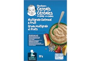 GERBER Stage 2 Multigrain Oatmeal & Fruit Baby Cereal, 6 Boxes, 1.4 kg