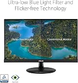ASUS VP227HE 21.5" Full HD 75Hz Adaptive Sync Frameless Eye Care Monitor view 4