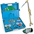 Biltek Oxygen Acetylene Torch Kit Portable Cutting, Brazing & Welding Kit Includes Two Hose, Regulator Gauges, Cutting Tip, 3 Welding Tip and Storage Case Essential Victor Type Cutting Torch Kit