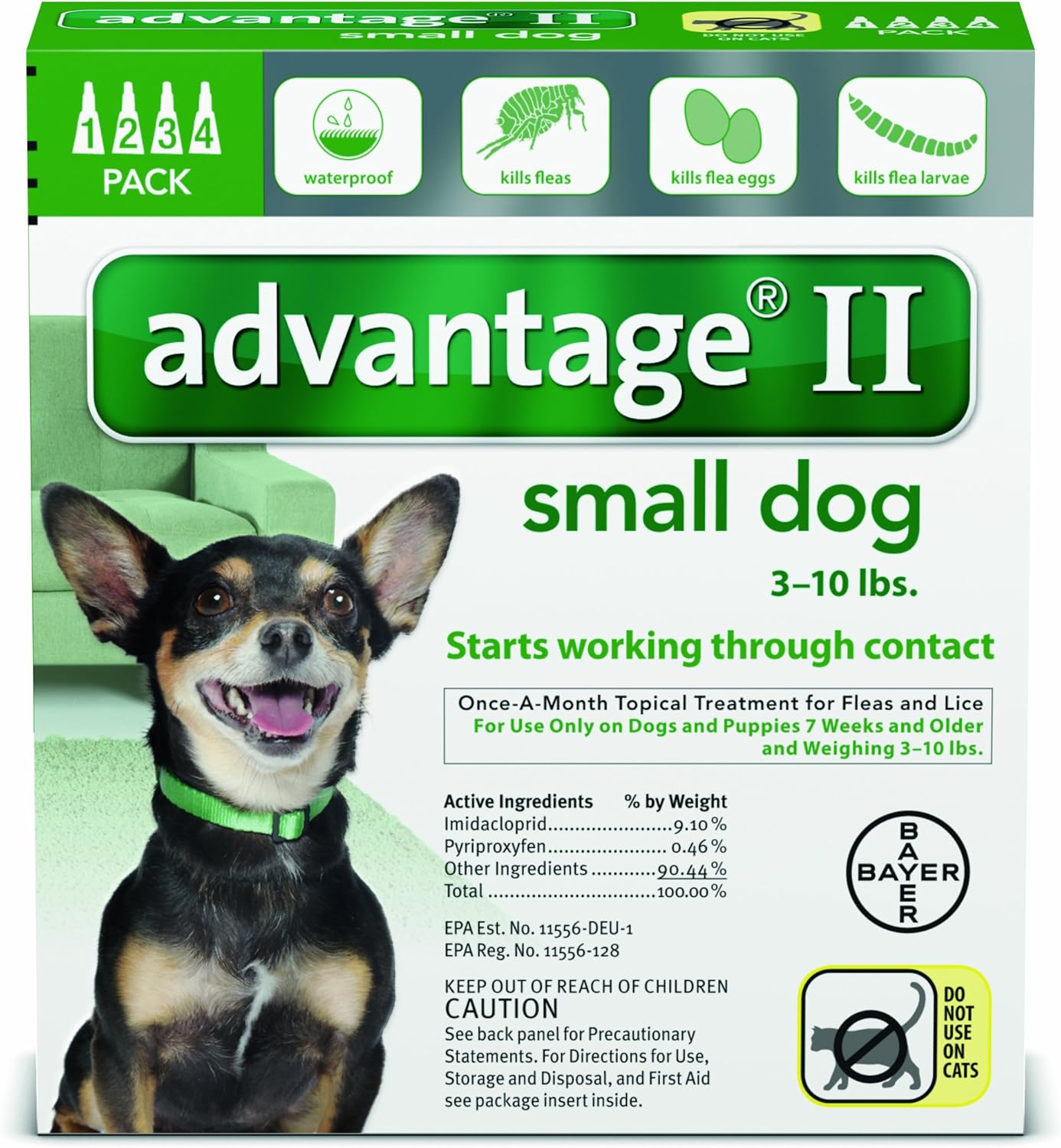 Advantage II Small Dog Pet Flea Drops Pet Supplies