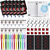 BOIKOKY 84Pcs Detective Party Favors, Spy Birthday Supplies with Invisible Ink Pens, Secret Agent Activity Games Notebooks - Perfect for Kids Escape Room Favors