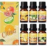 Salubrito Citrus Essential Oils Set for Diffuser, Fragrance Oil | Sweet Orange, Bergamot, Lemon, Grapefruit, Mandarin Orange,
