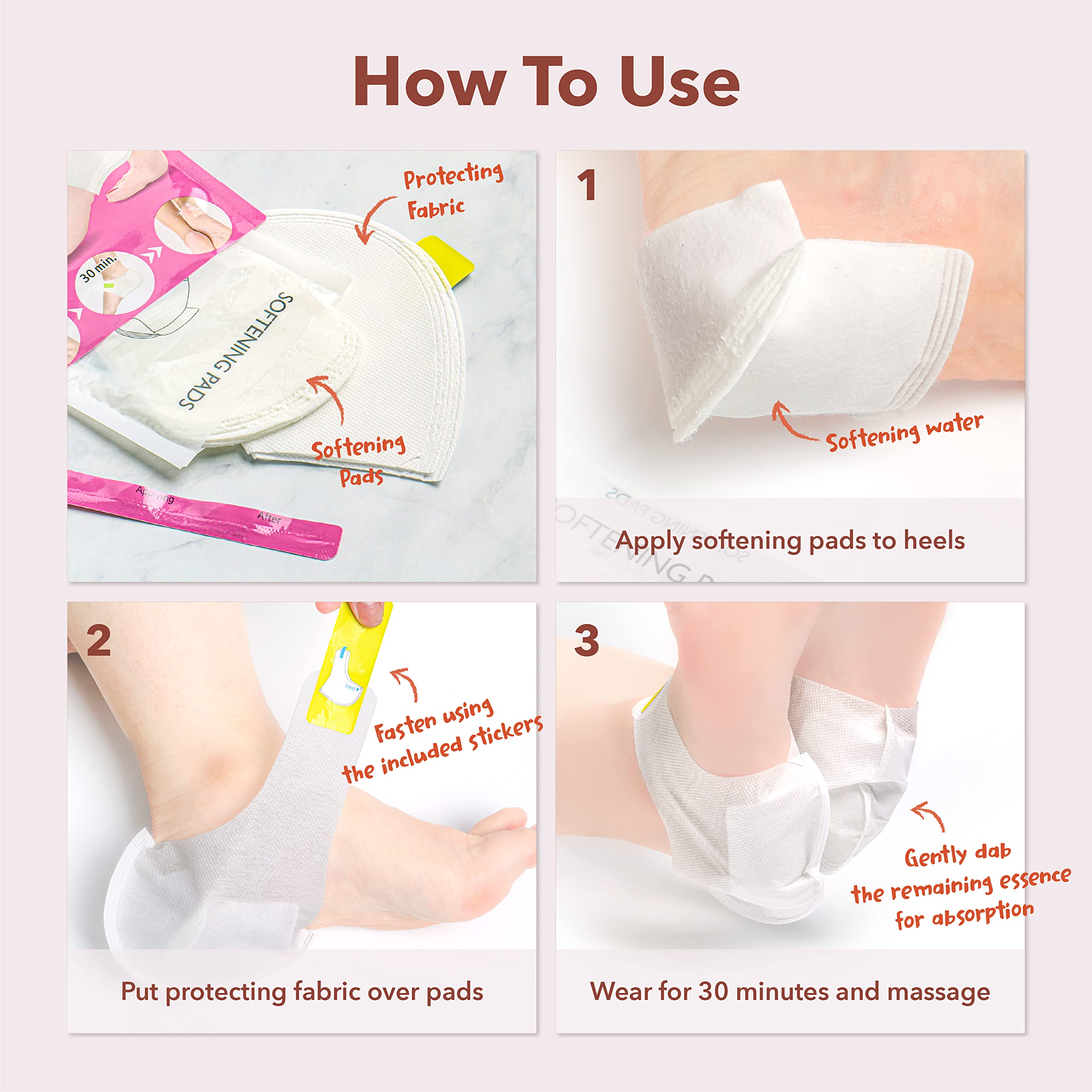 Purederm Instant Softening Heel mask (1 Pair) – Heel mask Provides deep Hydration and Instant Softness