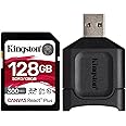 Kingston 128G SDXC Canvas React Plus 300MB/s Read UHS-II, C10, U3, V90 Memory-Card (MLPR2/128GB)