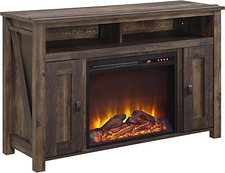 Amazon Com Ameriwood Home Farmington Electric Fireplace Tv
