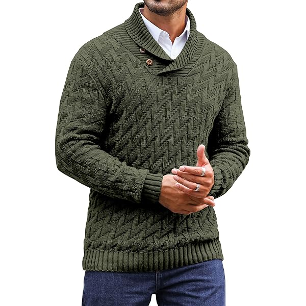 KAVIANA Men's Quarter-Zip Sweater Textured-Knit Mock Neck Pullover