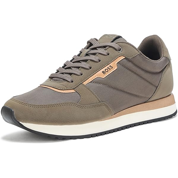 Amazon.com | BOSS Parkour Runn Sneakers Bright White, Moon