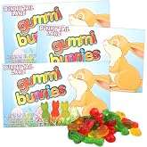 Easter Gummy Bunnies, Assorted Fruit Flavored Chewy Candies, Basket Stuffer Treats, 3.1 Ounces (Pack of 3)
