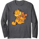 Garfield Hugging Pooky Cartoon Cat Long Sleeve T-Shirt
