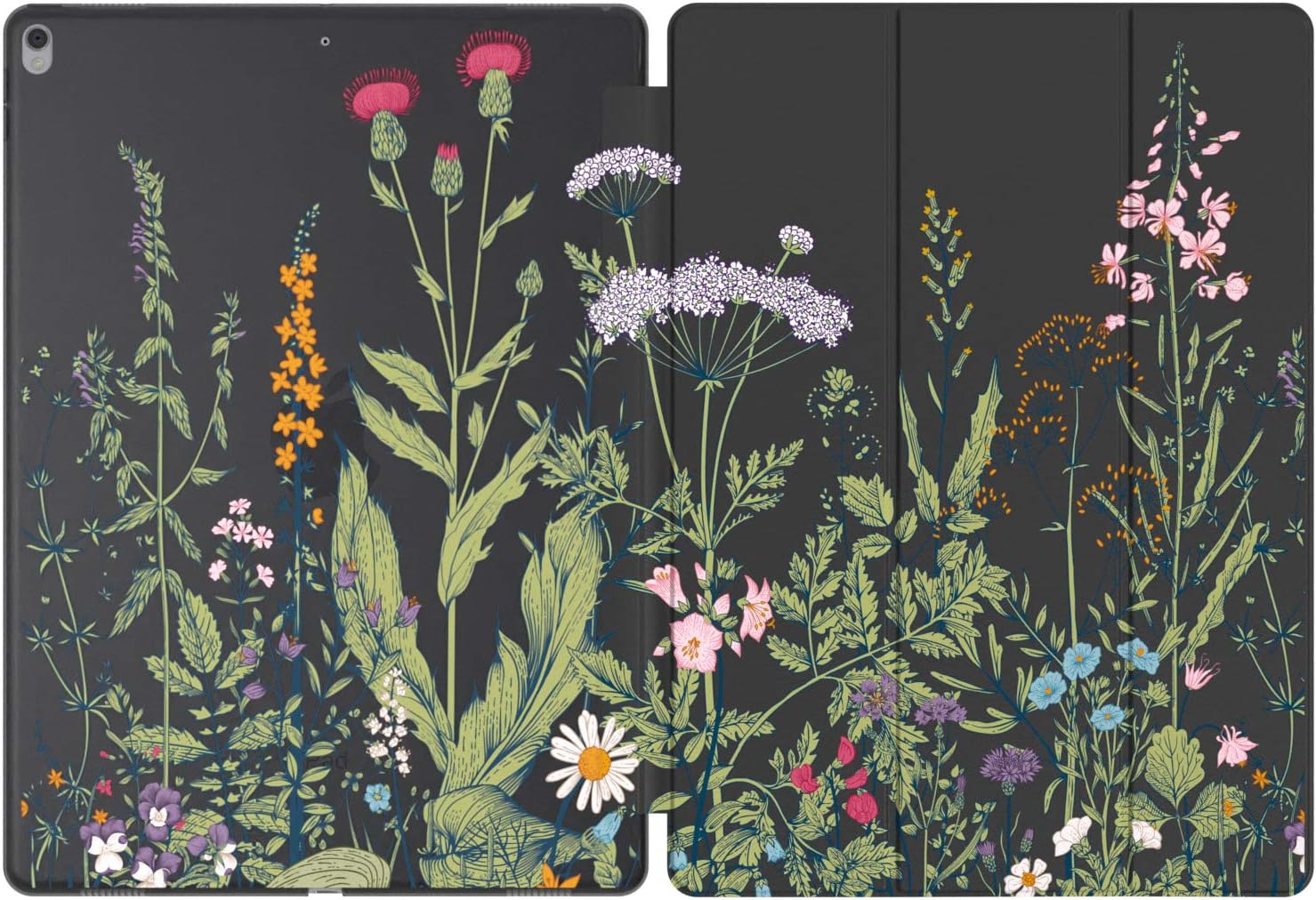 Mertak Case for Apple iPad Pro 11 2020 12.9 inch Air 3 2 10.2 2019 10.5 9.7 Mini 5 4 8th 7th Aesthetic Botany Wildflowers Green Leaves Floral Cute Clear Auto Wake Sleep Print Slim