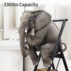 HillhutApex 3 Step Foldable Aluminum Step Ladder