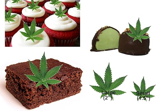 Amazon Com Marijuana Leaves Cut Out Of Wafer Paper Super New