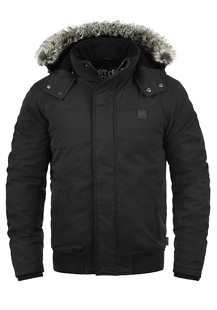 INDICODE Ice Herren Jacke Herrenjacke warme Übergangsjacke gefüttert mit Stehkragen und Fellkapuze