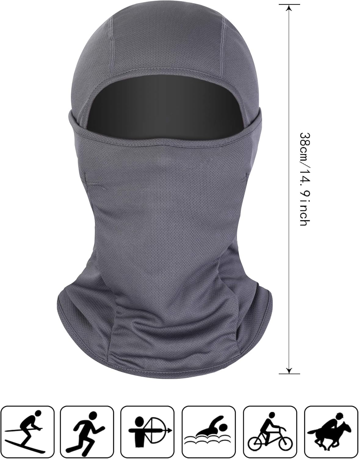 3 Pieces Summer Balaclava Sun Protection Face Mask Breathable Long Neck Cover for Men Usage (Black, Grey, Navy Blue) at  Men’s Clothing store