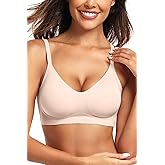 Vertvie Womens Seamless Jelly Bras No Underwire Comfort Push Up Bras Buttery Soft Wireless Bralette Full Coverage Sports Bra