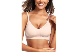 Vertvie Womens Seamless Bra No Underwire Comfort Push Up Bras Buttery Soft Wireless Bralette Full Coverage Sport Everyday Bra