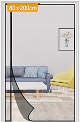 yotache Side Opening Fly Screen Door 80x200cm Polyester Insect Mesh Removable