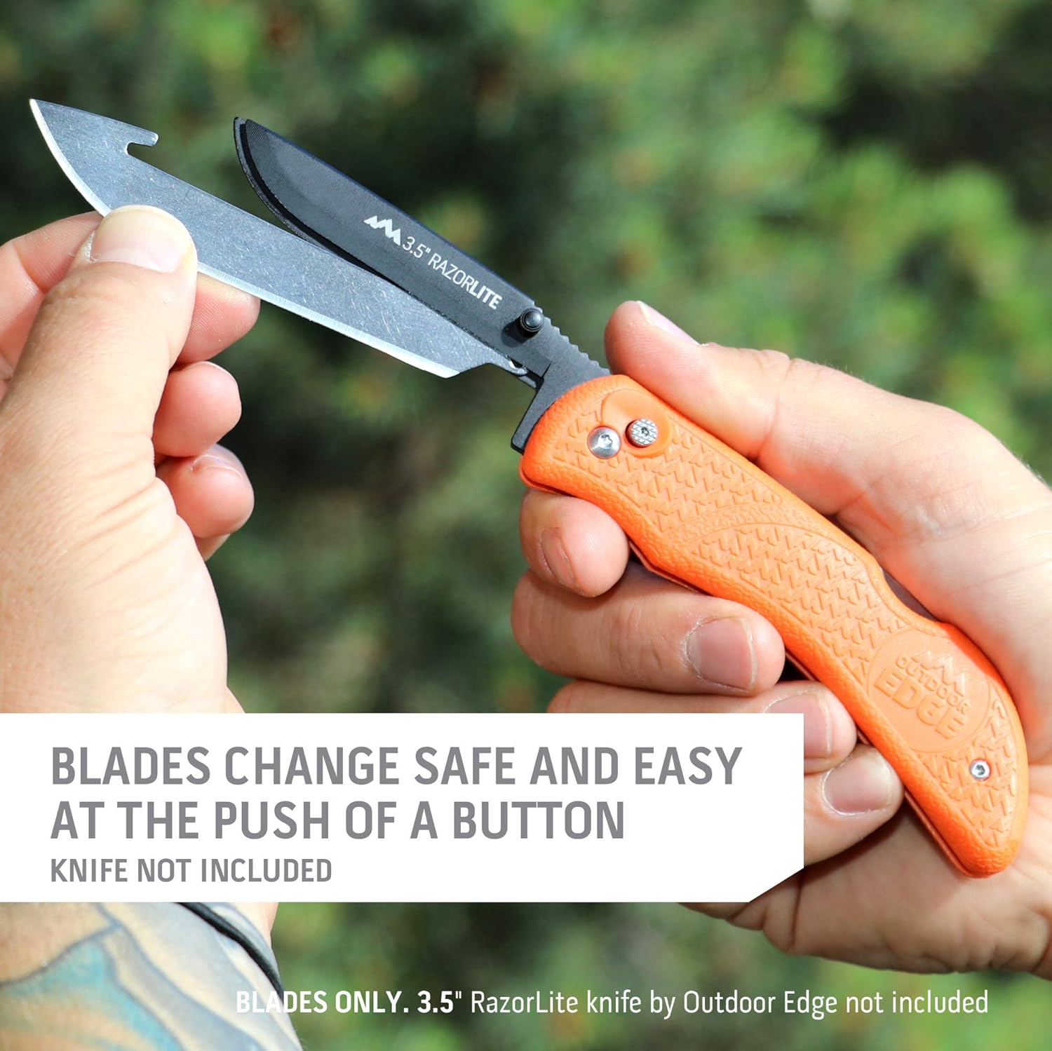 Outdoor Edge 3.5" Drop-Point Replacement Razor-Blade Pack, 6-Pieces - Japanese 420J2 Stainless Steel - Precisely Heat Treated and Hand Finished Shaving Sharp : Tactical Knives : Sports & Outdoors