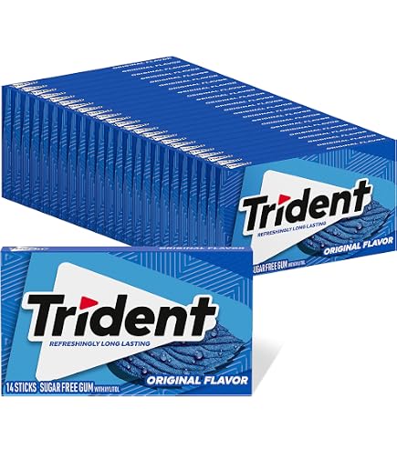 Trident Bubblegum Sugar Free Gum, 12 Packs of 14 Pieces (168 Total