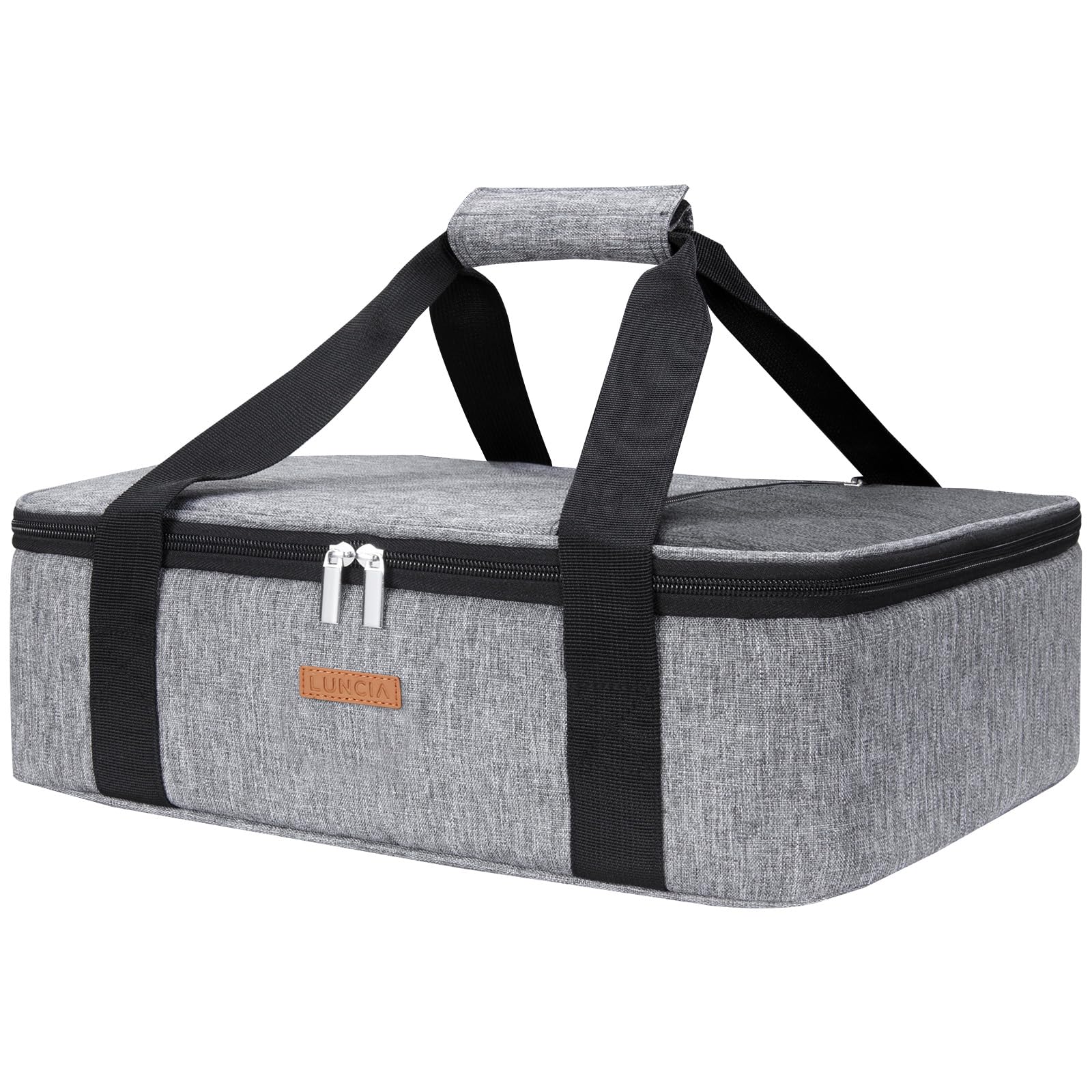 Photo 1 of LUNCIA Insulated Casserole Carrier for Hot or Cold Food, Lasagna Lugger Tote for Potluck Parties/Picnic/Cookouts, Fits 9"x13" Baking Dish, GreyLPNPMER3981152
