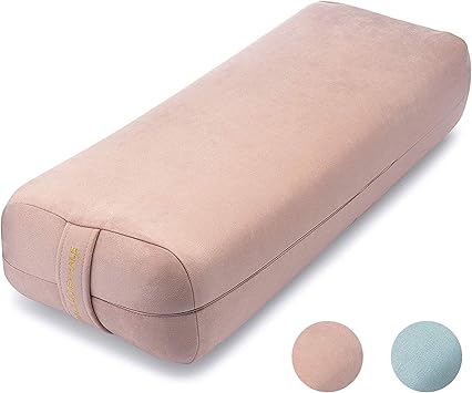 Ajna Yoga Bolster Pillow for Meditation and Support - Rectangular Yoga Cushion - Yoga Accessories from Machine Washable with Carry Handle