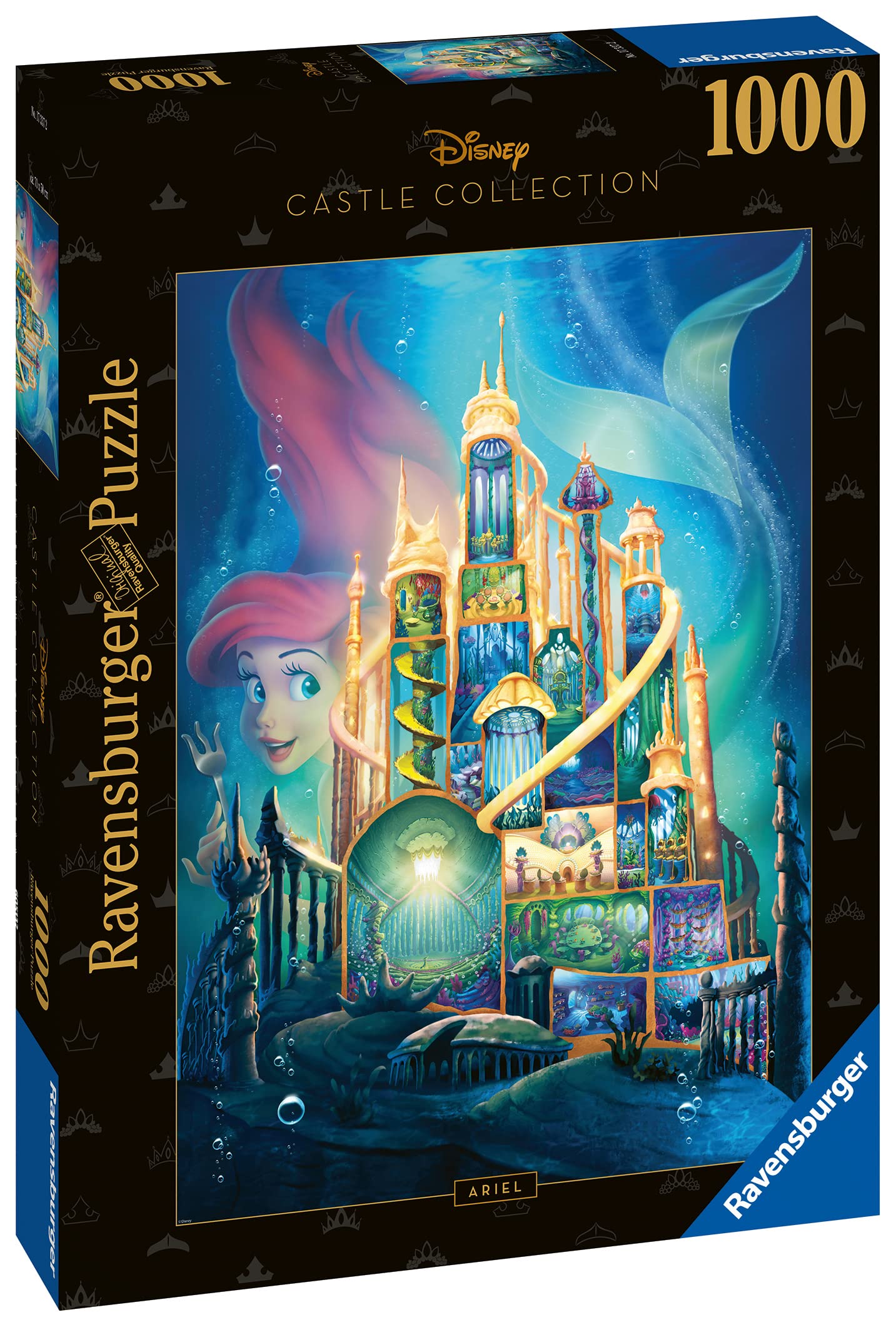 Ravensburger Disney Castles Ariel 1000 Piece Jigsaw Puzzles for Adults and Kids Age 12 Years Up