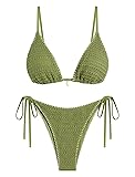 ZAFUL Women's Sexy Triangle Bikini Set 2025 Crochet