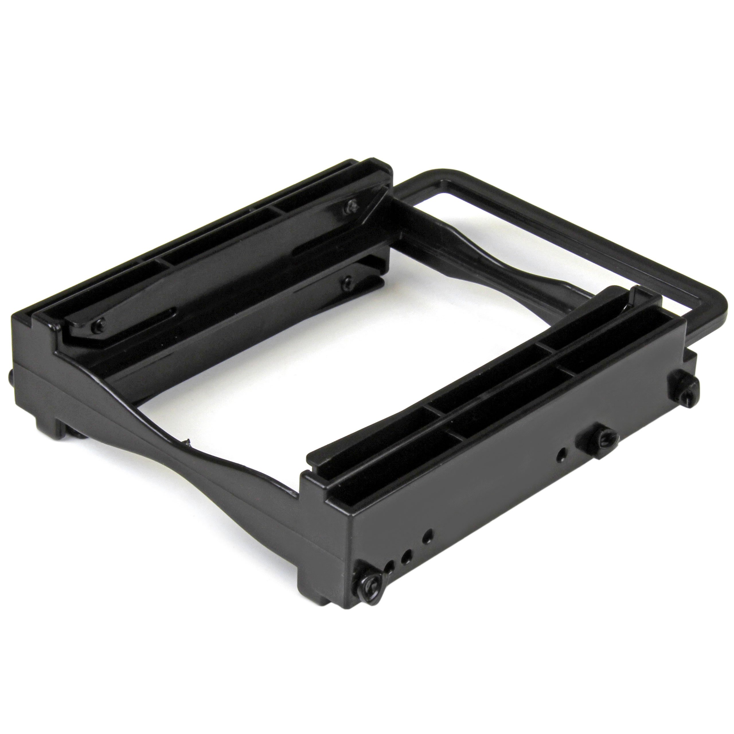 StarTech.com Dual 2.5" SSD/HDD Mounting Bracket for 3.5” Drive Bay - Tool-Less Installation - 2-Drive Adapter Bracket for Desktop Computer (BRACKET225PT) , Black