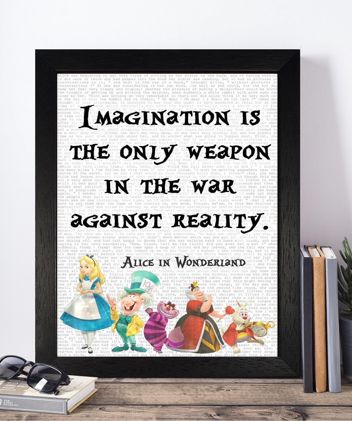 Vintage Alice In Wonderland Disney Quotes Unframed Print Poster