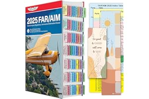 BCABO FAR AIM 2025 Index Tabs for Private Pilot, Upgraded Complete Tabs for Far/Aim 2025, Include 93pcs Tear-Resistant Color-Coded and Laminated Tabs with Bookmark and Placement Template