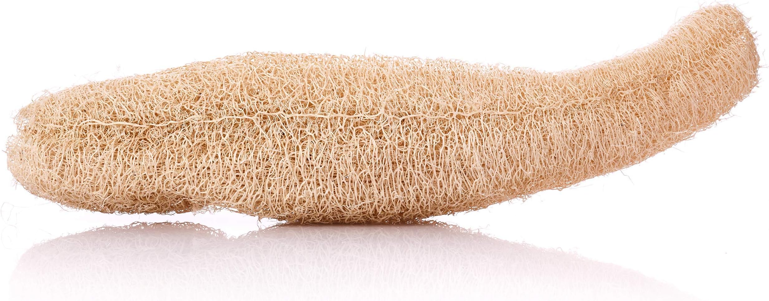 Whole Natural Loofah biodegradable bath sponge by TEVRA. Can be used as back scrubber, face scrubber, body scrubber, beauty, dish and exfoliating sponge. Up to 14'' 35cm long - Pack of 2