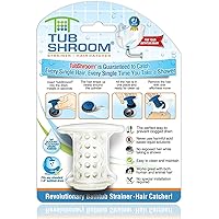 TubShroom The Revolutionary Tub Drain Protector Hair Catcher/Strainer/Snare, White