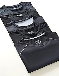 5 Pack Men’s Active Quick Dry Crew Neck T Shirts