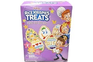 BRAND CASTLE Rice Krispies Treats Paint an Egg Kit | 8oz (227g) | Crafty Cooking Kits | Easter Egg Treat Maker | Makes 8 Marshmallow Treat Eggs | Includes Cutter and Frosting Pens