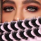 ALICROWN Fake Eyelashes 20MM Dramatic Faux Mink 5D 7 Pairs Reusable Fluffy Pack view 9