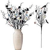 LUCOSIU 3PCS Halloween Decoration Pumpkin Artificial Floral Picks, Eyes Halloween Branches Decorations for Vase Home Indoor Party Décor