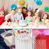 Morcheiong 60 Sheets Tissue Paper Rainbow 30 Colors 20 x 14.5 in 50 x 37 cm view 4