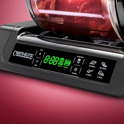 STX International STX-1000-CE Chef's Elite 15 Minute Meat & Vegetable Vacuum Marinator with Auto Shut Off and Free Meat Tenderizer