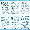 SOOKOO 6 PCS Drawing Painting Stencils Scale Template Sets, Alphabet Letter Drawing Painting Stencils Scale Template for Scrapbooking, Card and Craft Projects