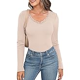SINFLA Women's Long Sleeve Thermal Shirts Scoop Neck Underwear Lightweight Base Layer Tops with Warm Fleece Lining