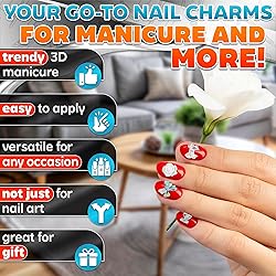 520 Pcs Nail Rhinestones for Nails - Bow Nail