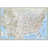 Cute Bathroom Accessory Kit National Geographic United States Wall Map - Executive Style 69x48 Inch Enlarged Size Bathroom Accessories