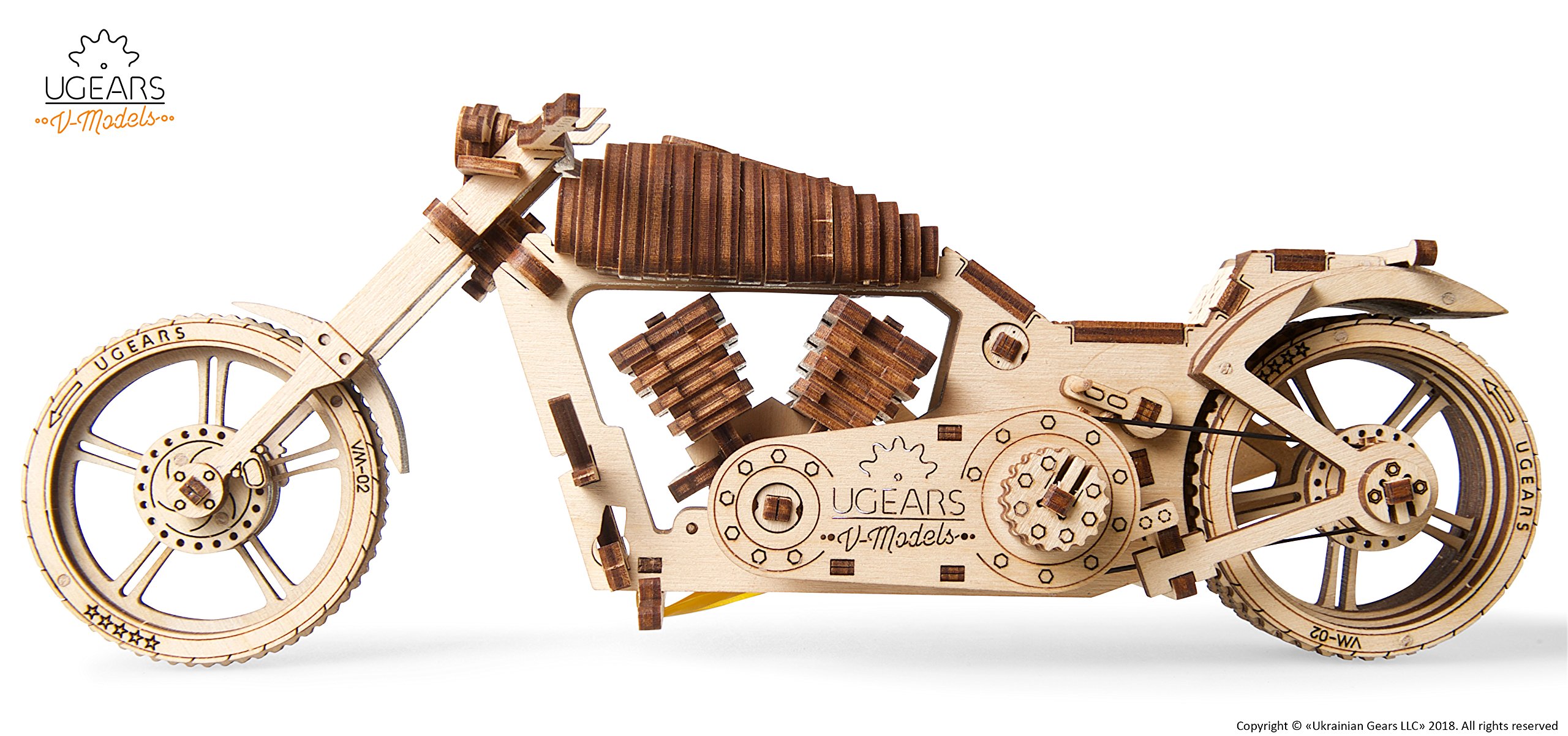 Wooden Bike, Vintage Vehicle, Mechanical Models, School Project, Automata Kit, Desk Dcor by Ugears - Image 6