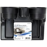 Custom Accessories Seat Wedge Cup Holder, Center Storage for Smartphones | Durable Plastic Construction, Fits Regular Size Cans and Bottles, Easy Seat and Console Installation