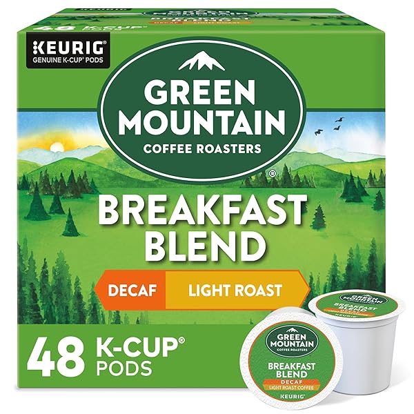 GREEN MOUNTAIN COFFEE ROASTERS DECAF BREAKFAST BLEND, K-CUP PORTION PACK FOR KEURIG K-CUP BREWERS (PACK OF 48)