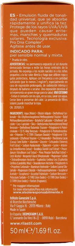 Sun System Water Touch Fluido Comfort Color, Fluido Solare Idratante Viso Colorato, Effetto Setoso e Matt, SPF 50+, per Tutti i Tipi di Pelle, Confezione da 50 ml