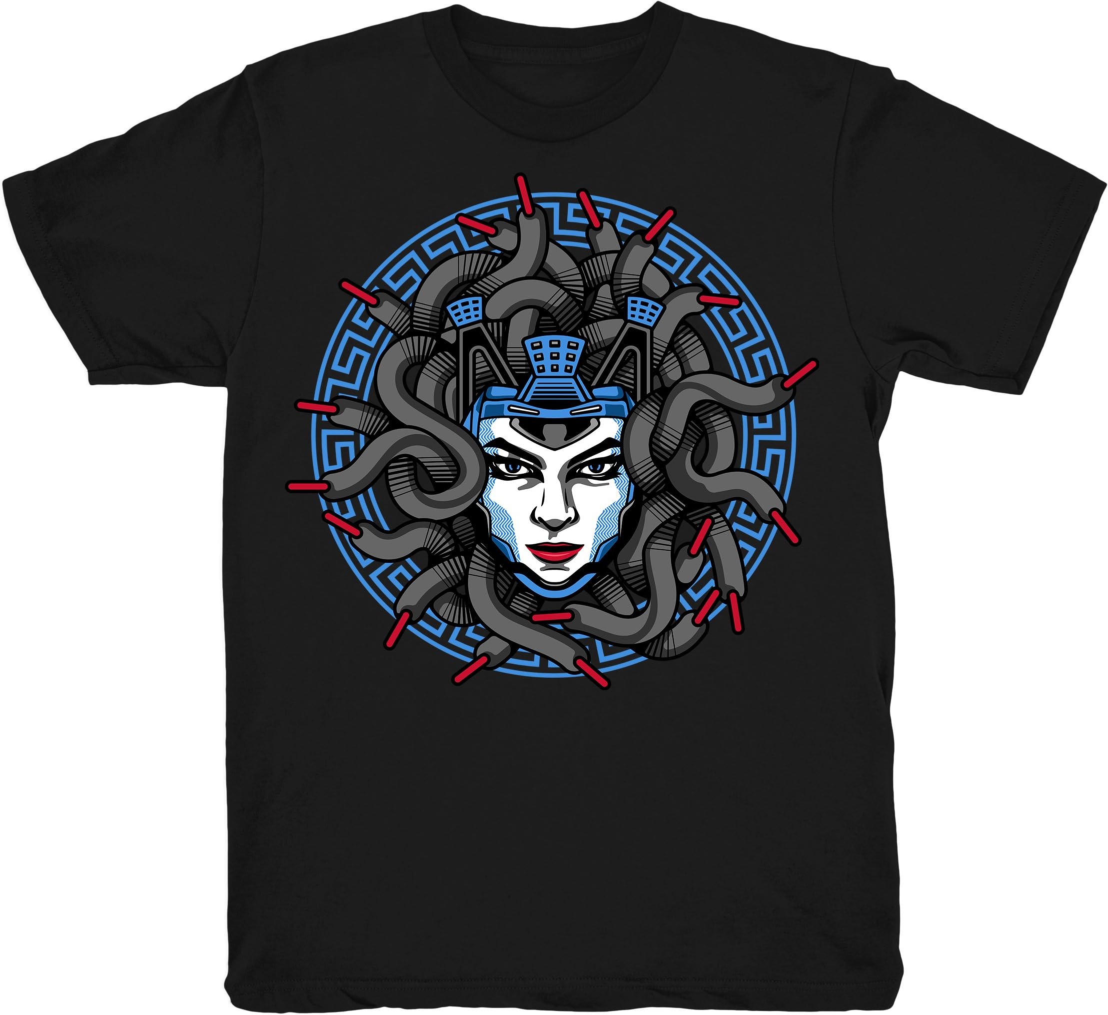 Travis Scott 4 Medusa Laced Shirts Match Jordan 4 Travis Scott Cactus Jack Sneakers Black T-Shirts