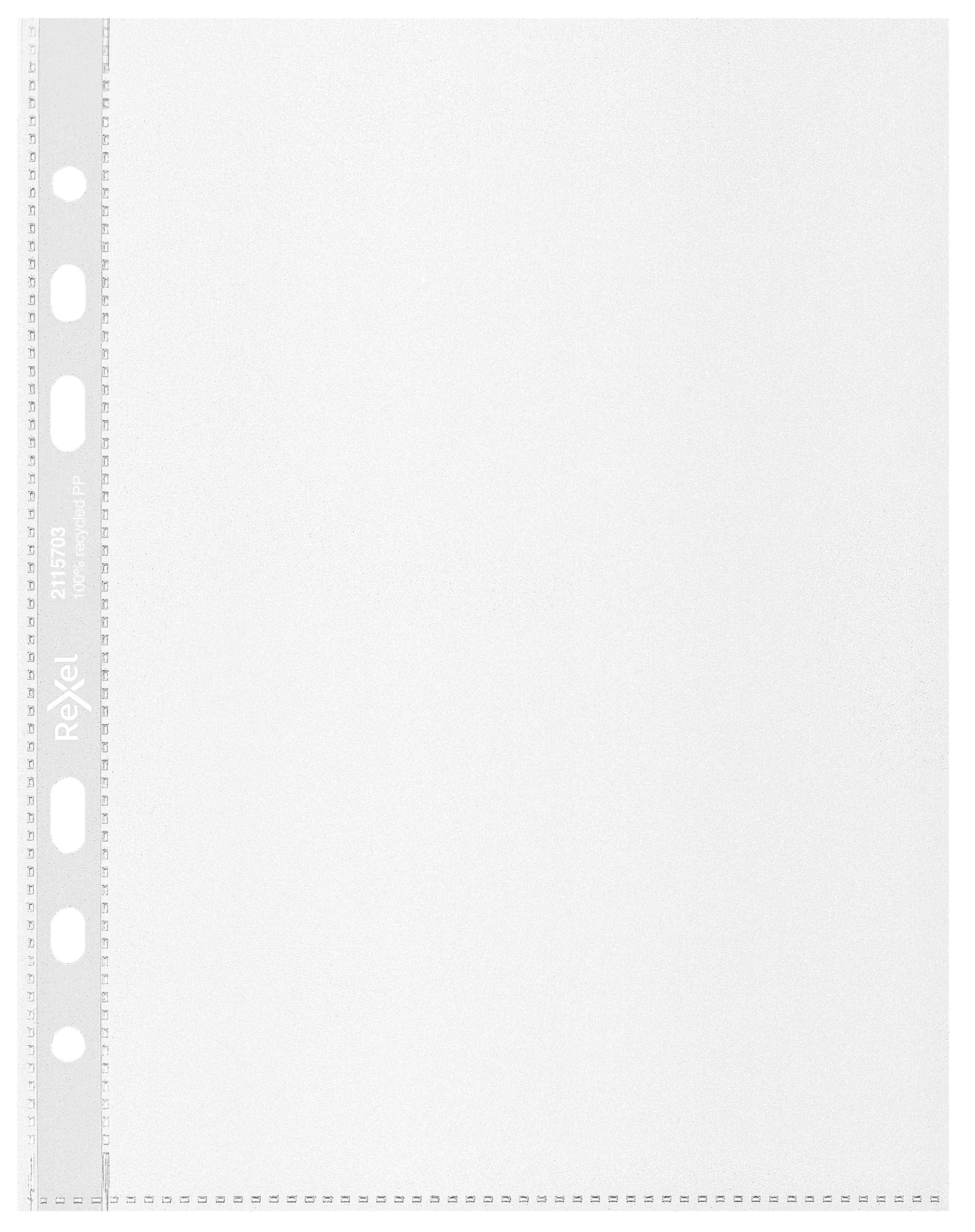 Rexel Recycle A5 Pockets, Embossed Strong PP, 70 Micron, Pack of 50, 2115703